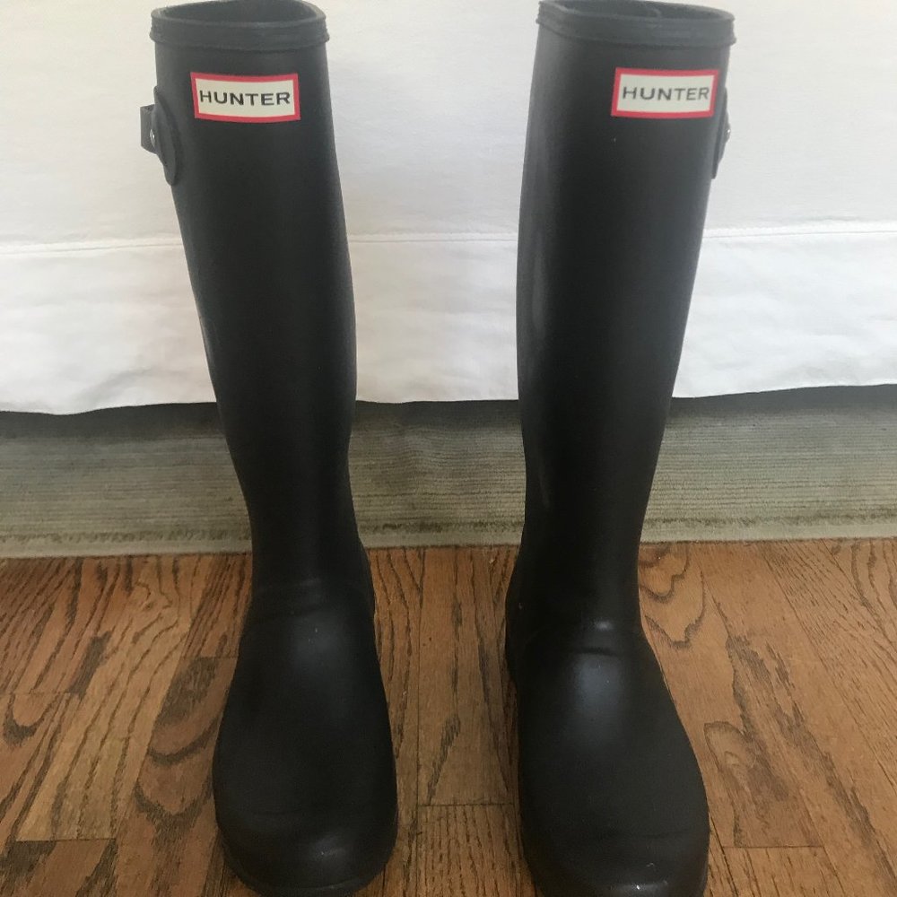 Black Tall Hunter Boots